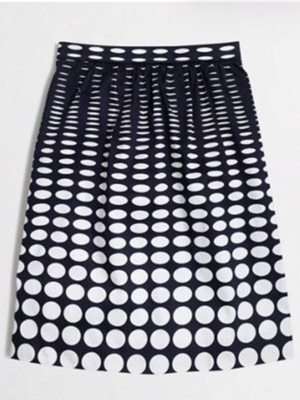 J.Crew Nautical Cotton Polka Dots Skirt Size 8